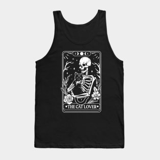 The cat lover tarot, Shirt, Skeleton Tarot Card Shirt, Tarot flower skull shirt, Flower Skull Shirt, Tarot Card Lover Shirt, Skeleton Tank Top